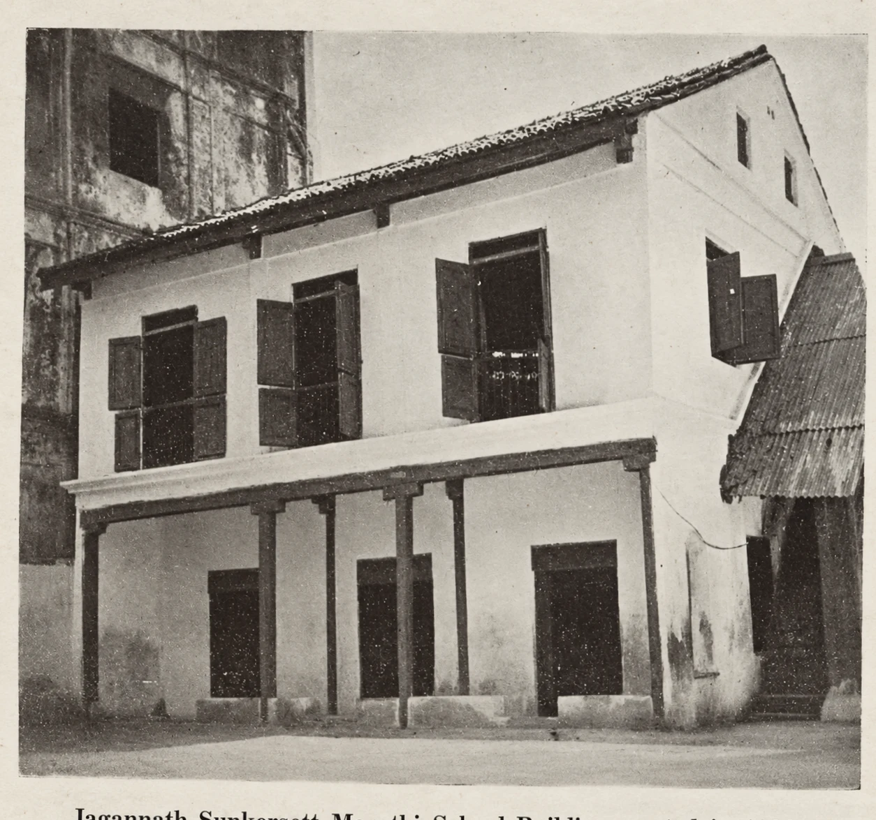 Jagannath Sunkersett Marathi Girls’ School: 1896 Girgaon Landmark Vs. Ai Historical Revival - 1850s Archival Plate